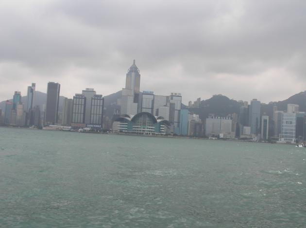 星光大道から見る香港島の風景